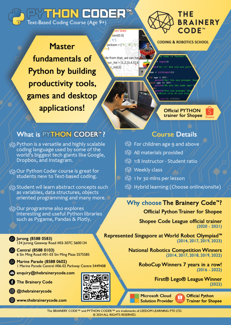 Python Coder: Master Python fundamentals | The Brainery Code